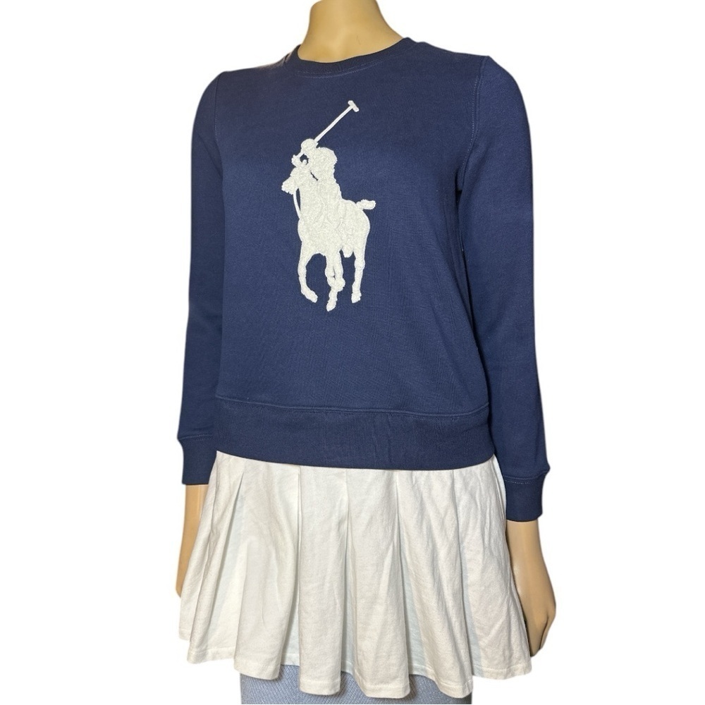 POLO RALPH LAUREN Kids Vestito Per Bambini In Navy Blue size dress XL - Picture 3 of 13